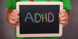 ADHD written on a chalkboard
